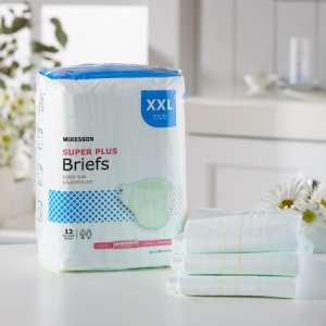 Unisex Adult Incontinence Brief McKesson Super Plus 2X-Large Disposable Moderate Absorbency