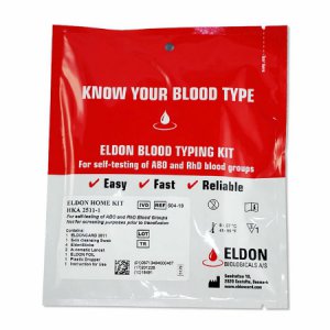 Test Kit EldonCard Blood Typing Test Rh Factor (Rhesus) Whole Blood Sample 75 Determinations CLIA Moderate Complexity / CLIA High Complexity