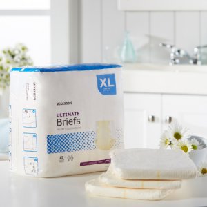 Unisex Adult Incontinence Brief McKesson X-Large Disposable Heavy Absorbency