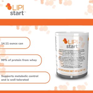 Metabolic Oral Supplement Lipistart    Unflavored 400 Gram Can Powder