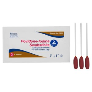 Impregnated Swabstick 10% Strength Povidone-Iodine Individual Packet NonSterile