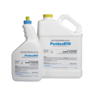 PeridoxRTU   Sporicidal Surface Disinfectant Cleaner Peroxide Based Manual Pour Liquid 32 oz. Bottle Vinegar Scent Sterile