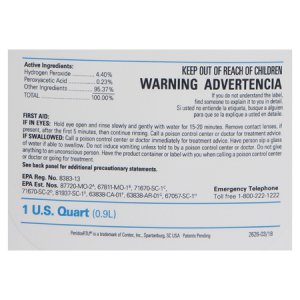 PeridoxRTU   Sporicidal Surface Disinfectant Cleaner Peroxide Based Manual Pour Liquid 32 oz. Bottle Vinegar Scent Sterile