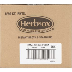 Sodium Free Instant Broth Herb-Ox   Chicken Flavor Ready to Use 8 oz. Individual Packet