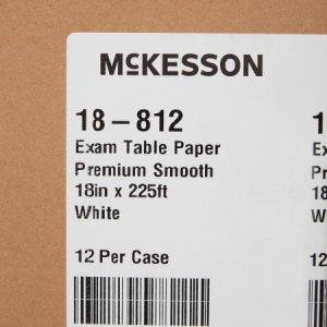 Table Paper McKesson 18 Inch Width White Smooth