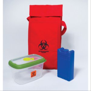 Insulated Biohazard Specimen Transport Tote Mini 6-3/4 X 5-3/4 x 10 Inch