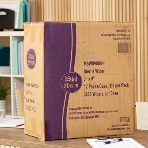 Cleanroom Wipe McKesson ISO Class 5 White Sterile Polyester / Cellulose 9 X 9 Inch Disposable