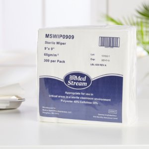 Cleanroom Wipe McKesson ISO Class 5 White Sterile Polyester / Cellulose 9 X 9 Inch Disposable