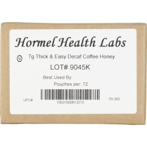 Thickened Decaffeinated Beverage Thick & Easy   7 Gram Individual Packet Coffee Flavor Powder Honey Consistency