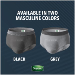 Male Adult Absorbent Underwear Depend   Real Fit   Pull On with Tear Away Seams Large / X-Large Disposable Heavy Absorbency