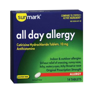 Allergy Relief sunmark   10 mg Strength Tablet 14 per Box