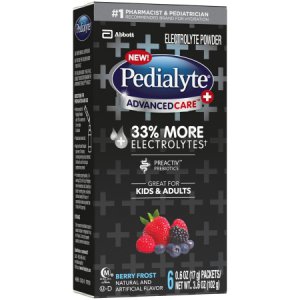 Oral Electrolyte Solution Pedialyte   AdvancedCare    Plus Berry Frost Flavor 0.6 oz.