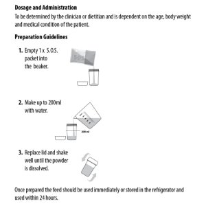 Carbohydrate Oral Supplement S.O.S.    20 Neutral Flavor 42 Gram Individual Packet Powder
