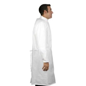 Cleanroom Gown Small White Sterile Not Rated Disposable