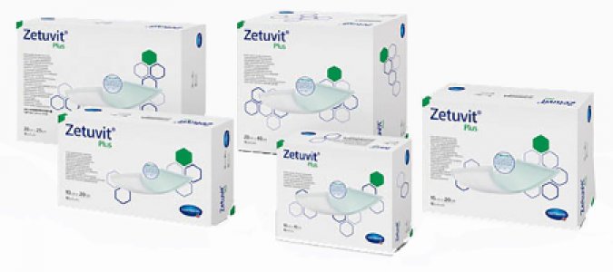 Super Absorbent Dressing Zetuvit   Plus 4 X 4 Inch Nonwoven / Cellulose / Polyacrylate Polymers / Polypropylene Nonwoven Square Sterile