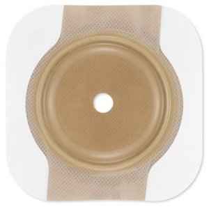 Ostomy Barrier New Image    CeraPlus    Precut, Extended Wear Adhesive Tape Borders 44 mm Flange Green Code System 7/8 Inch Opening