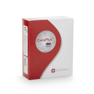 Ostomy Barrier New Image    CeraPlus    Precut, Extended Wear Adhesive Tape Borders 57 mm Flange Red Code System 1-1/8 Inch Opening