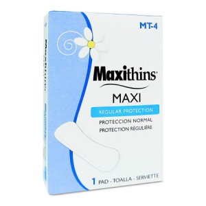 Feminine Pad Maxithins   Maxi Regular Absorbency