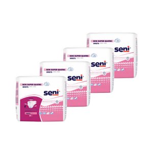 Unisex Adult Incontinence Brief Seni   Super Quatro Regular Disposable Heavy Absorbency