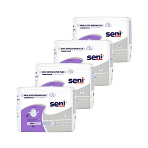 Unisex Adult Absorbent Underwear Seni   Active Super Plus Pull On with Tear Away Seams Small Disposable Heavy Absorbency