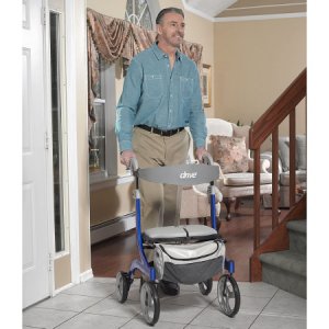 4 Wheel Rollator drive    Nitro DLX Blue Adjustable Height / Lightweight / Folding Aluminum Frame