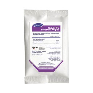 Diversey    Oxivir   Tb Surface Disinfectant Cleaner Premoistened Peroxide Based Manual Pull Wipe 8 Count Soft Pack Unscented NonSterile