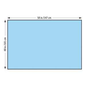 General Purpose Drape Half Drape 40 W X 58 L Inch Sterile