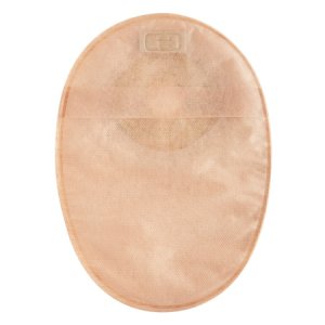 Ostomy Pouch Esteem   + One-Piece System 8 Inch Length 1-3/8 Inch Stoma Closed End Flat, Pre-Cut