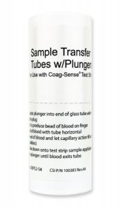 Sample Transfer Tube Coag-Sense   For use with Coag-Sense   PT1 or PT2 Professional Meter