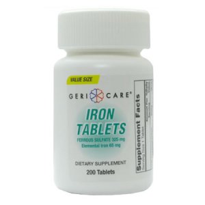 Mineral Supplement Geri-Care   Iron 325 mg Strength Tablet 200 per Bottle