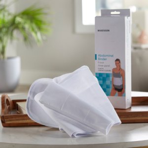Abdominal Binder McKesson Large / X-Large Hook and Loop Closure 62 to 74 Inch Waist Circumference 9 Inch Height Adult