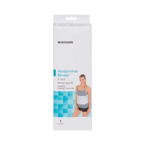 Abdominal Binder McKesson Medium / Large Hook and Loop Closure 45 to 62 Inch Waist Circumference 9 Inch Height Adult