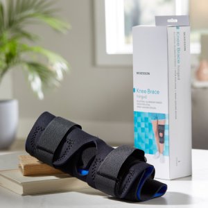 Knee Brace McKesson Medium Wraparound / Hook and Loop Strap Closure with D-Rings 18 to 20-1/2 Inch Circumference Left or Right Knee