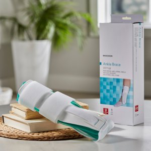 Ankle Support McKesson One Size Fits Most Hook and Loop Strap Closure Foot