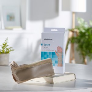 Wrist Brace McKesson Low Profile / Contoured / Wraparound Aluminum / Cotton / Elastic Right Hand Beige Medium