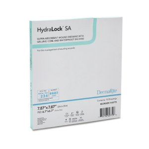 Super Absorbent Dressing HydraLock    SA 7.87 X 7.87 Inch Polymer Square Sterile