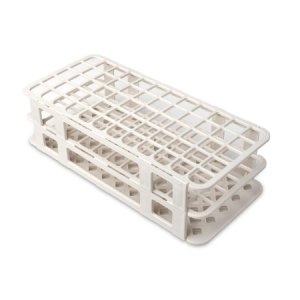 Fold and Snap Test Tube Rack 60 Place 5 to 15 mL Tube Size White 2-2/5 X 4-1/8 X 9-2/3 Inch