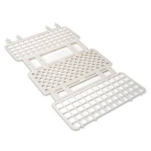 Fold and Snap Test Tube Rack 60 Place 5 to 15 mL Tube Size White 2-2/5 X 4-1/8 X 9-2/3 Inch