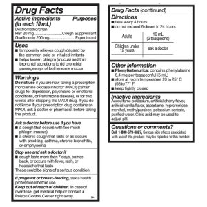 Cold and Cough Relief Diabetic Tussin   Liquid 4 oz.