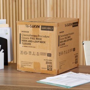 Chemotherapy Procedure Gown McKesson Medium Blue NonSterile AAMI Level 2 / ASTM D6978 Disposable