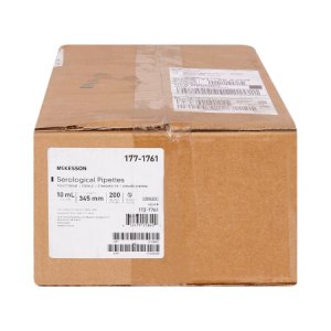 McKesson Serological Pipette 10 mL 0.1 mL Graduation Increments / 2.5 mL Negative Graduations Sterile