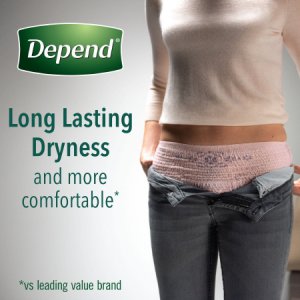 Female Adult Absorbent Underwear Depend   FIT-FLEX   Pull On with Tear Away Seams Large Disposable Heavy Absorbency