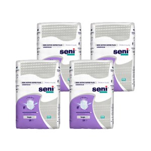 Unisex Adult Absorbent Underwear Seni   Active Super Plus Pull On with Tear Away Seams Large Disposable Heavy Absorbency
