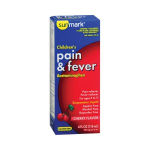 Children's Pain Relief sunmark   160 mg / 5 mL Strength Acetaminophen Oral Suspension 4 oz.