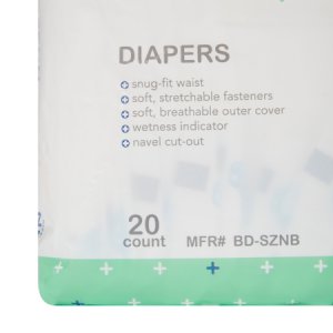 Unisex Baby Diaper McKesson Newborn Disposable Moderate Absorbency