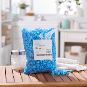 McKesson Tube Closure Polyethylene Flanged Plug Cap Blue 13 mm For Use with 13 mm Blood Drawing Tubes, Glass Test Tubes, Plastic Culture Tubes NonSterile