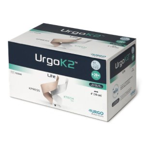 2 Layer Compression Bandage System URGOK2    Lite 4 X 9-3/4 X 12-1/2 Inch 20 mmHg Self-adherent Closure Tan / White / Pink Large NonSterile