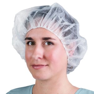 Bouffant Cap Cypress White Elastic Closure