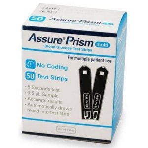 Blood Glucose Test Strips Assure Prism Multi 50 Strips per Box Foiled Wrapped For Assure Prism Multi Blood Glucose Monitoring Meter