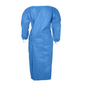 Non-Reinforced Surgical Gown with Towel Cypress Large Blue Sterile AAMI Level 3 Disposable